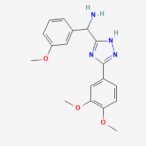 (5-(3,4-Dimethoxyphenyl)-1H-1,2,4-triazol-3-yl)(3-methoxyphenyl)methanamine