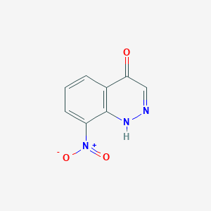 molecular formula C8H5N3O3 B15055739 8-Nitrocinnolin-4-ol 