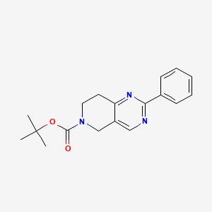 molecular formula C18H21N3O2 B1505574 tert-Butyl 2-phenyl-7,8-dihydropyrido[4,3-d]pyrimidine-6(5H)-carboxylate CAS No. 300552-47-0