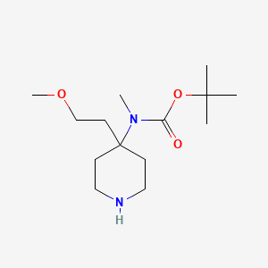 tert-Butyl (4-(2-methoxyethyl)piperidin-4-yl)(methyl)carbamate