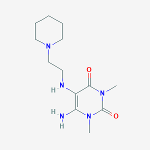 6-Amino-1,3-dimethyl-5-((2-(piperidin-1-yl)ethyl)amino)pyrimidine-2,4(1H,3H)-dione