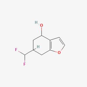 molecular formula C9H10F2O2 B15055799 6-(Difluoromethyl)-4,5,6,7-tetrahydrobenzofuran-4-ol 