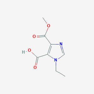 molecular formula C8H10N2O4 B15055810 1-Ethyl-4-(methoxycarbonyl)-1H-imidazole-5-carboxylicacid 