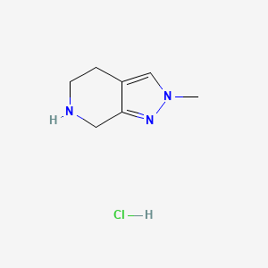 molecular formula C7H12ClN3 B15055821 2-Methyl-4,5,6,7-tetrahydro-2H-pyrazolo[3,4-c]pyridine hydrochloride 