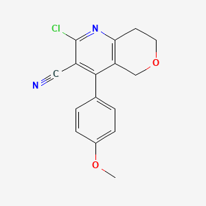 2-Chloro-4-(4-methoxyphenyl)-7,8-dihydro-5H-pyrano[4,3-b]pyridine-3-carbonitrile