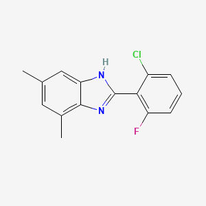 2-(2-Chloro-6-fluorophenyl)-5,7-dimethyl-1H-benzo[d]imidazole