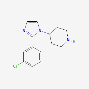 4-(2-(3-Chlorophenyl)-1H-imidazol-1-yl)piperidine