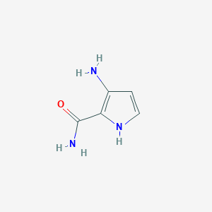 molecular formula C5H7N3O B15055918 3-Amino-1H-pyrrole-2-carboxamide 