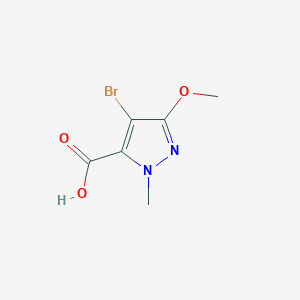 molecular formula C6H7BrN2O3 B15055955 4-Bromo-3-methoxy-1-methyl-1H-pyrazole-5-carboxylic acid 