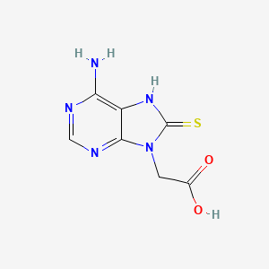 molecular formula C7H7N5O2S B15055959 2-(6-Amino-8-mercapto-9H-purin-9-yl)acetic acid 