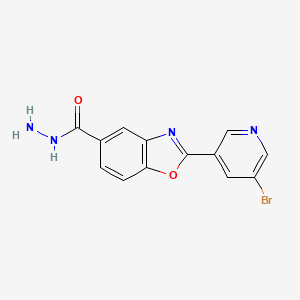 2-(5-Bromopyridin-3-yl)benzo[d]oxazole-5-carbohydrazide