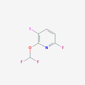 molecular formula C6H3F3INO B15055978 2-(Difluoromethoxy)-6-fluoro-3-iodopyridine 