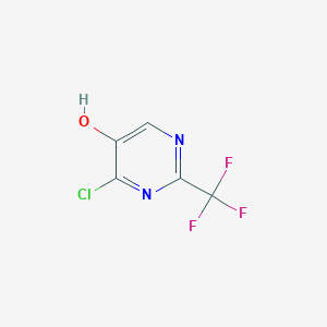 molecular formula C5H2ClF3N2O B15056012 4-Chloro-5-hydroxy-2-(trifluoromethyl)pyrimidine 