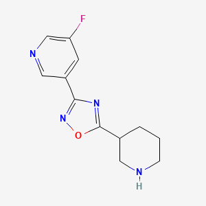 3-(5-Fluoropyridin-3-yl)-5-(piperidin-3-yl)-1,2,4-oxadiazole