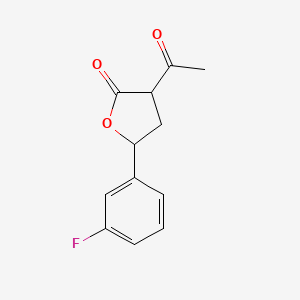 3-Acetyl-5-(3-fluorophenyl)dihydrofuran-2(3H)-one