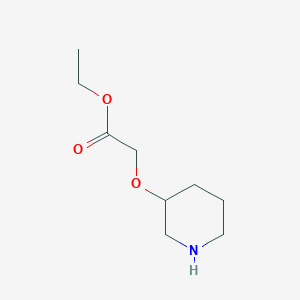 molecular formula C9H17NO3 B15056133 Ethyl 2-(piperidin-3-yloxy)acetate 