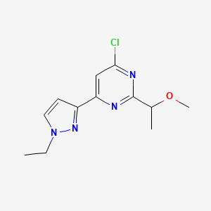 4-Chloro-6-(1-ethyl-1H-pyrazol-3-yl)-2-(1-methoxyethyl)pyrimidine