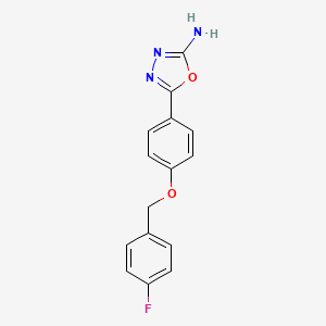 5-(4-((4-Fluorobenzyl)oxy)phenyl)-1,3,4-oxadiazol-2-amine