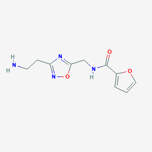 N-((3-(2-Aminoethyl)-1,2,4-oxadiazol-5-yl)methyl)furan-2-carboxamide