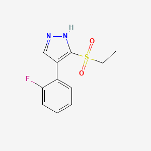 3-(Ethylsulfonyl)-4-(2-fluorophenyl)-1H-pyrazole