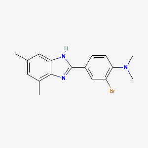 molecular formula C17H18BrN3 B15056191 2-Bromo-4-(5,7-dimethyl-1H-benzo[d]imidazol-2-yl)-N,N-dimethylaniline 