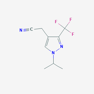 2-(1-Isopropyl-3-(trifluoromethyl)-1H-pyrazol-4-yl)acetonitrile