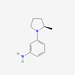 molecular formula C11H16N2 B15056245 (R)-3-(2-Methylpyrrolidin-1-YL)aniline 