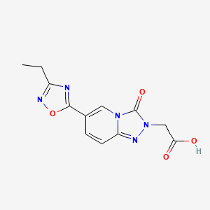 2-(6-(3-Ethyl-1,2,4-oxadiazol-5-yl)-3-oxo-[1,2,4]triazolo[4,3-a]pyridin-2(3H)-yl)acetic acid