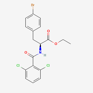 molecular formula C18H16BrCl2NO3 B1505630 (S)-Ethyl 3-(4-bromophenyl)-2-(2,6-dichlorobenzamido)propanoate CAS No. 232276-01-6