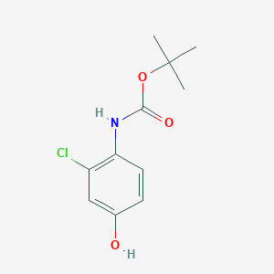 molecular formula C11H14ClNO3 B1505633 Tert-butyl 2-chloro-4-hydroxyphenylcarbamate 