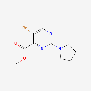 molecular formula C10H12BrN3O2 B15056404 Methyl 5-bromo-2-(pyrrolidin-1-YL)pyrimidine-4-carboxylate CAS No. 1398504-41-0