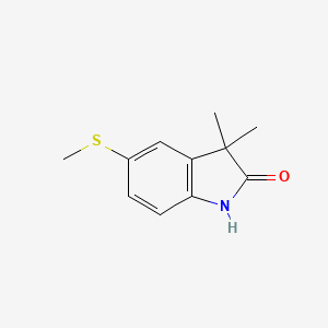 3,3-Dimethyl-5-(methylthio)indolin-2-one