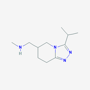 molecular formula C11H20N4 B15056452 1-(3-Isopropyl-5,6,7,8-tetrahydro-[1,2,4]triazolo[4,3-a]pyridin-6-yl)-N-methylmethanamine 