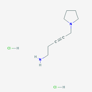 5-(Pyrrolidin-1-yl)pent-3-yn-1-amine dihydrochloride