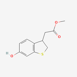 molecular formula C11H12O3S B15056529 Methyl 2-(6-hydroxy-2,3-dihydrobenzo[b]thiophen-3-yl)acetate 