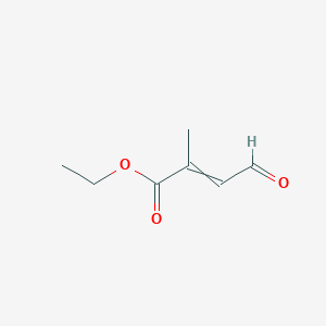 molecular formula C7H10O3 B1505654 2-Butenoic acid, 2-methyl-4-oxo-, ethyl ester, (Z)- 