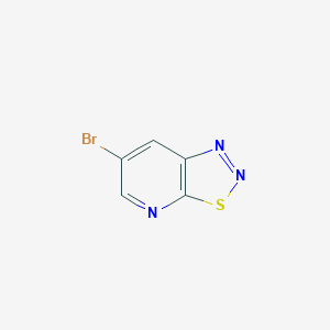 molecular formula C5H2BrN3S B15056562 6-Bromo-[1,2,3]thiadiazolo[5,4-b]pyridine 