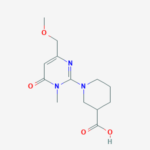 1-(4-(Methoxymethyl)-1-methyl-6-oxo-1,6-dihydropyrimidin-2-yl)piperidine-3-carboxylic acid