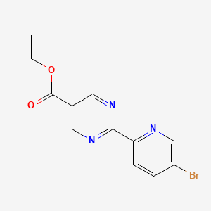 molecular formula C12H10BrN3O2 B15056619 Ethyl 2-(5-bromopyridin-2-YL)pyrimidine-5-carboxylate 