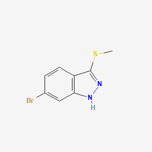 molecular formula C8H7BrN2S B15056646 6-Bromo-3-(methylthio)-1H-indazole 