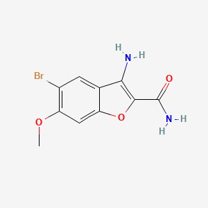 molecular formula C10H9BrN2O3 B15056687 3-Amino-5-bromo-6-methoxybenzofuran-2-carboxamide CAS No. 1379779-24-4