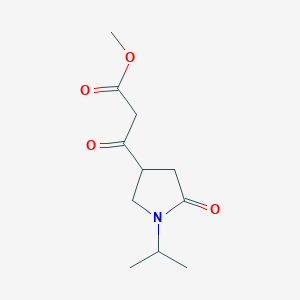 molecular formula C11H17NO4 B15056714 Methyl 3-(1-isopropyl-5-oxopyrrolidin-3-yl)-3-oxopropanoate 