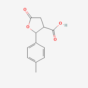 molecular formula C12H12O4 B15056798 5-Oxo-2-(p-tolyl)tetrahydrofuran-3-carboxylic acid 