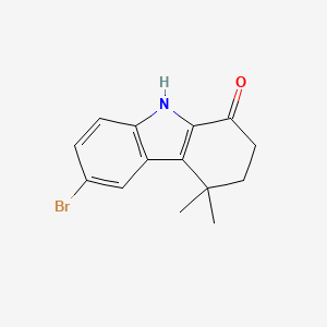 molecular formula C14H14BrNO B15056821 6-Bromo-4,4-dimethyl-2,3,4,9-tetrahydro-1H-carbazol-1-one 