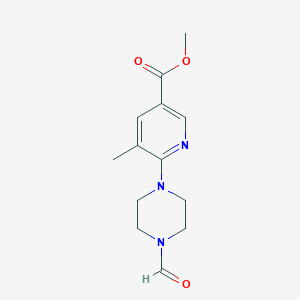 molecular formula C13H17N3O3 B15056852 Methyl6-(4-formylpiperazin-1-yl)-5-methylnicotinate 