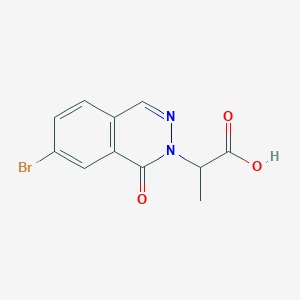 molecular formula C11H9BrN2O3 B15056869 2-(7-Bromo-1-oxophthalazin-2(1H)-yl)propanoic acid 