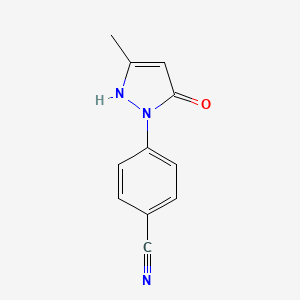 molecular formula C11H9N3O B1505693 4-(3-Methyl-5-oxo-2,5-dihydro-pyrazol-1-yl)-benzonitrile 