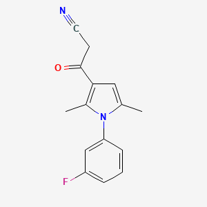 3-(1-(3-Fluorophenyl)-2,5-dimethyl-1H-pyrrol-3-yl)-3-oxopropanenitrile