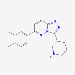 molecular formula C18H21N5 B15056958 6-(3,4-Dimethylphenyl)-3-(piperidin-3-yl)-[1,2,4]triazolo[4,3-b]pyridazine 