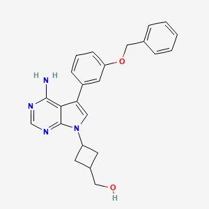 molecular formula C24H24N4O2 B1505696 (trans-3-(4-Amino-5-(3-(benzyloxy)phenyl)-7H-pyrrolo[2,3-d]pyrimidin-7-yl)cyclobutyl)methanol 